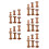 30Pcs Durable Wood Bobbins Brown Sewing Thread Holders for Embroidery 5
