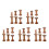 30Pcs Durable Wood Bobbins Brown Sewing Thread Holders for Embroidery 6