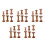 30Pcs Durable Wood Bobbins Brown Sewing Thread Holders for Embroidery 7
