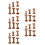 30Pcs Durable Wood Bobbins Brown Sewing Thread Holders for Embroidery 8