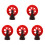 5Pcs Red Plastic Fountain Replacement Wheels for Small Pond Decor 3