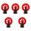 5Pcs Red Plastic Fountain Replacement Wheels for Small Pond Decor 4