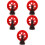 5Pcs Red Plastic Fountain Replacement Wheels for Small Pond Decor 8