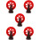 5Pcs Red Plastic Fountain Replacement Wheels for Small Pond Decor 9