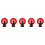 5Pcs Red Plastic Fountain Replacement Wheels for Small Pond Decor 10
