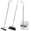 2Sets Compact Foldable Broom and Dustpan Set Sturdy Plastic Home Use 2
