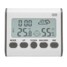 Digital Thermometer Hygrometer For Home Use With Weather Forecast Stand Real Time Monitoring Remote Location Detection Transmission Range Up To100M