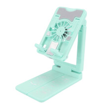 Adjustable Cell Phone Cooler Stand with RGB Lights, 300mAh Battery Green