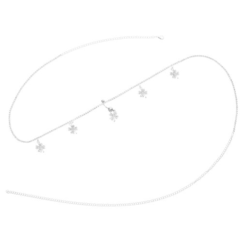 2St Dames Witte Tailleketting Met Bewegende Tassel Hanger 1
