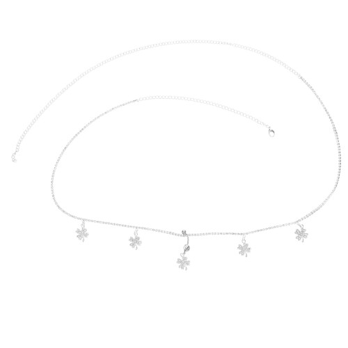 2St Dames Witte Tailleketting Met Bewegende Tassel Hanger 2