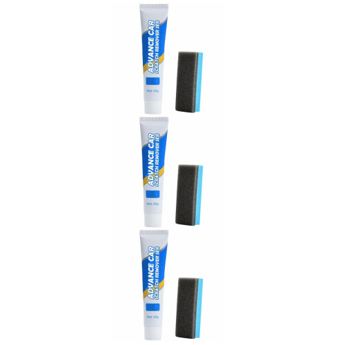 3Ensembles Coffret Auto Cire Abrasive Pâte Réparation Rayures