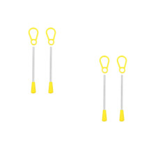 4Pcs Performance Triangle Iron Sticks Yellow with Crisp Sound and Grip