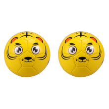 2Pcs PVC Football Inflatable Balls for Kids Yellow Durable and Safe