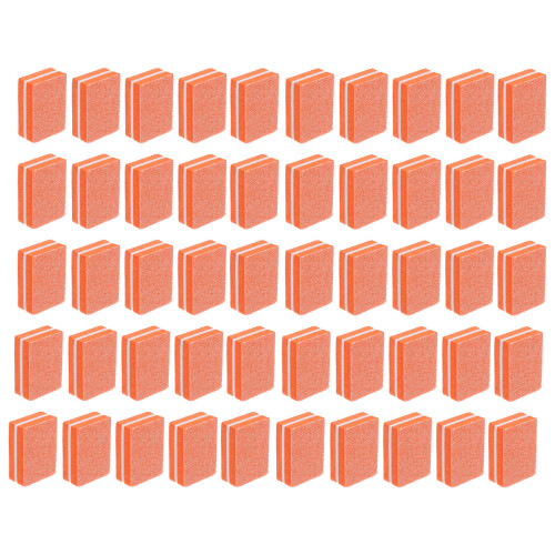 100Pcs Mini Orange Sponge Nail Files Handheld Buffers for Manicure 1