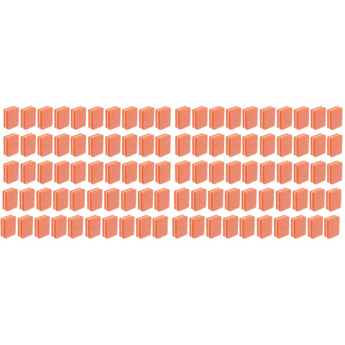 100Pcs Mini Orange Sponge Nail Files Handheld Buffers for Manicure 2
