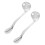2Pcs Stainless Steel Adaptive Spoon Long Handle Ergonomic Bend Silver 1