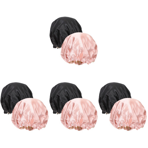 8Pcs Assorted Satin Sleeping Bonnets Comfortable Hair Caps for Women 1