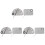 6Sets Stainless Steel Silver Makeup Foundation Mixing Pallet Set 3
