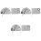 6Sets Stainless Steel Silver Makeup Foundation Mixing Pallet Set 4