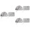 6Sets Stainless Steel Silver Makeup Foundation Mixing Pallet Set 7