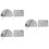 6Sets Stainless Steel Silver Makeup Foundation Mixing Pallet Set 8