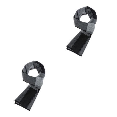 2Pièces Écharpes Hiver Plaid Coloré Design Stylé Confortable 2