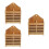 3Pièces Bois Orange Double Usage Pour Petits Animaux 3