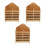 3Pièces Bois Orange Double Usage Pour Petits Animaux 4
