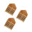 3Pièces Bois Orange Double Usage Pour Petits Animaux 5