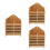 3Pièces Bois Orange Double Usage Pour Petits Animaux 6