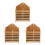 3Pièces Bois Orange Double Usage Pour Petits Animaux 8