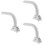 3Pièces Fixation Antenne Pour Toit Et Mur En Acier Inoxydable 8