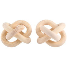 Wood Chain Link Decor 3 Link Wood Knot Decor Hand Carved Coffee Table Decor Modern Farmhouse Shelf Decor Boho Wood Color