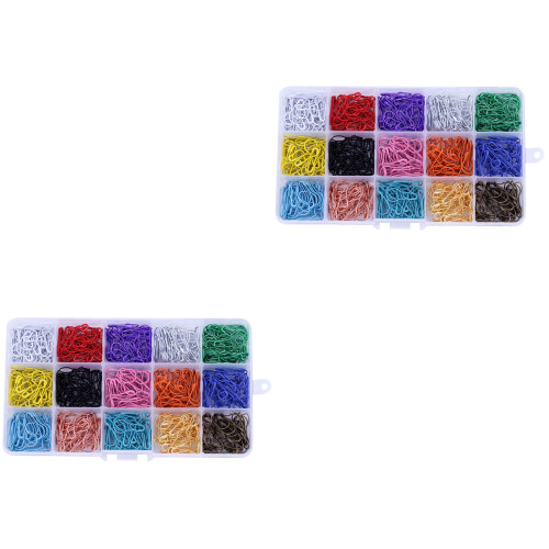 900Pcs Assorted Color Metal Pins Durable Safety Pins 2