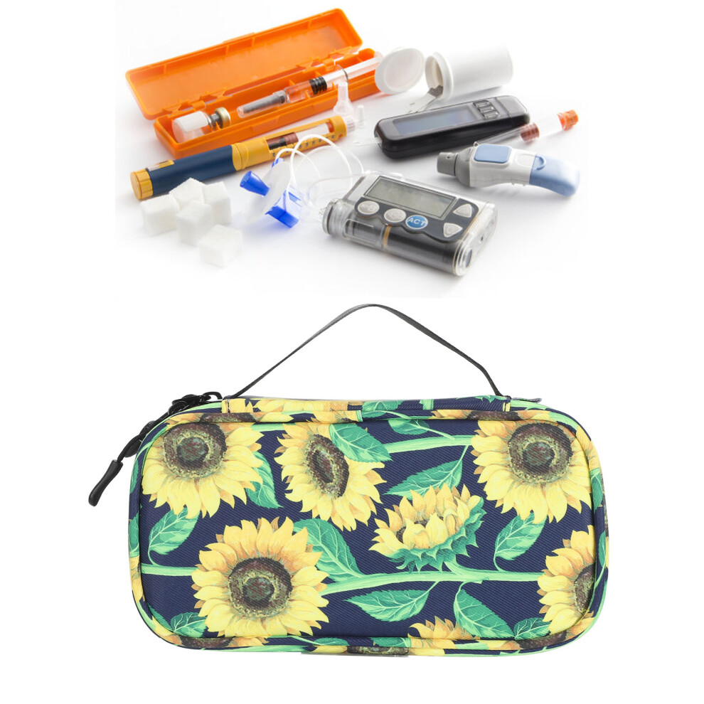 Insulin Cooler Travel Bag EVA Sunflower Portable Insulation Case