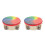 2Stk Regenbogen Percussion Tamburin Handtrommeln Für Kinder 5