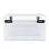 Durable Lock Box With3Digit Combination Portable Child Proof Secure Transparent Storage Medical Grade Plastic Stackable Large Capacity Top Opening 4