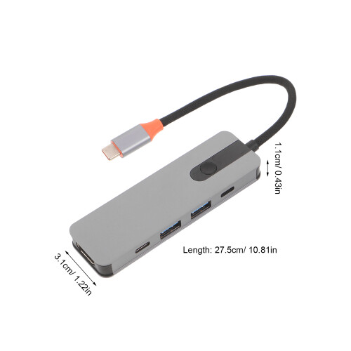 Laptop Dockingstation USB C Aluminium Mehrfachanschluss Dock 1