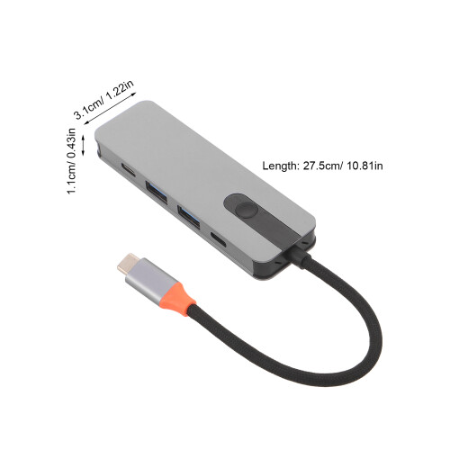 Laptop Dockingstation USB C Aluminium Mehrfachanschluss Dock 2