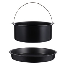 2Sets Compact Non-Stick Cake Barrel Round Pizza Pan for Home Baking