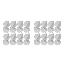 60Pcs Durable White Plastic Flights for Darts Universal Fit 2Ba Shafts