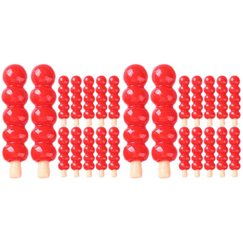 40Pièces Mini Rouges En Résine Pour Décorations Maison Mini