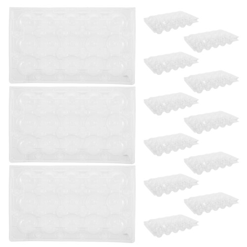 20Pcs Stackable Clear Quail Egg Storage Trays Plastic for Fresh Eggs