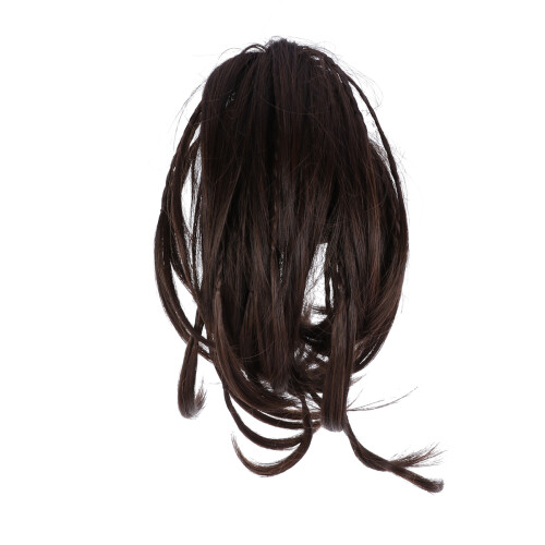 2Pièces Extension Queue De Cheval Claw Clip Synthétique Marron 1