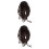 2Pièces Extension Queue De Cheval Claw Clip Synthétique Marron 5
