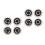 8Pcs Durable Cart Wheels Eva+pp Heavy Duty Trolley Replacement Black 6