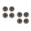 8Pcs Durable Cart Wheels Eva+pp Heavy Duty Trolley Replacement Black 8