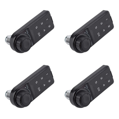 4X Combination Lock, Door Digital Electronic Security Cabinet Coded Locker Contact Keypad Password Key Access Lock-B