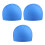 3Stk Blaue Schwimmkappen Elastisch Zum Schutz Und 6