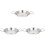 3Pcs Stainless Steel Snack Holder Silver Smooth Surface Easy Clean 2